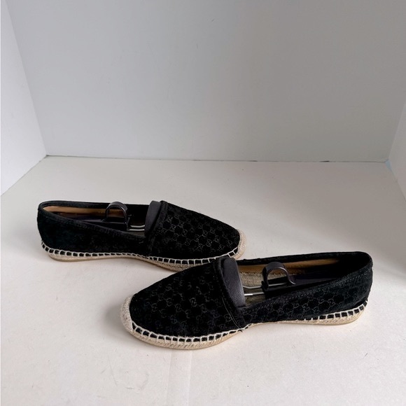Gucci Womens Black Guccissima Suede Pilar Espadrille - EU 37 - Picture 8 of 13
